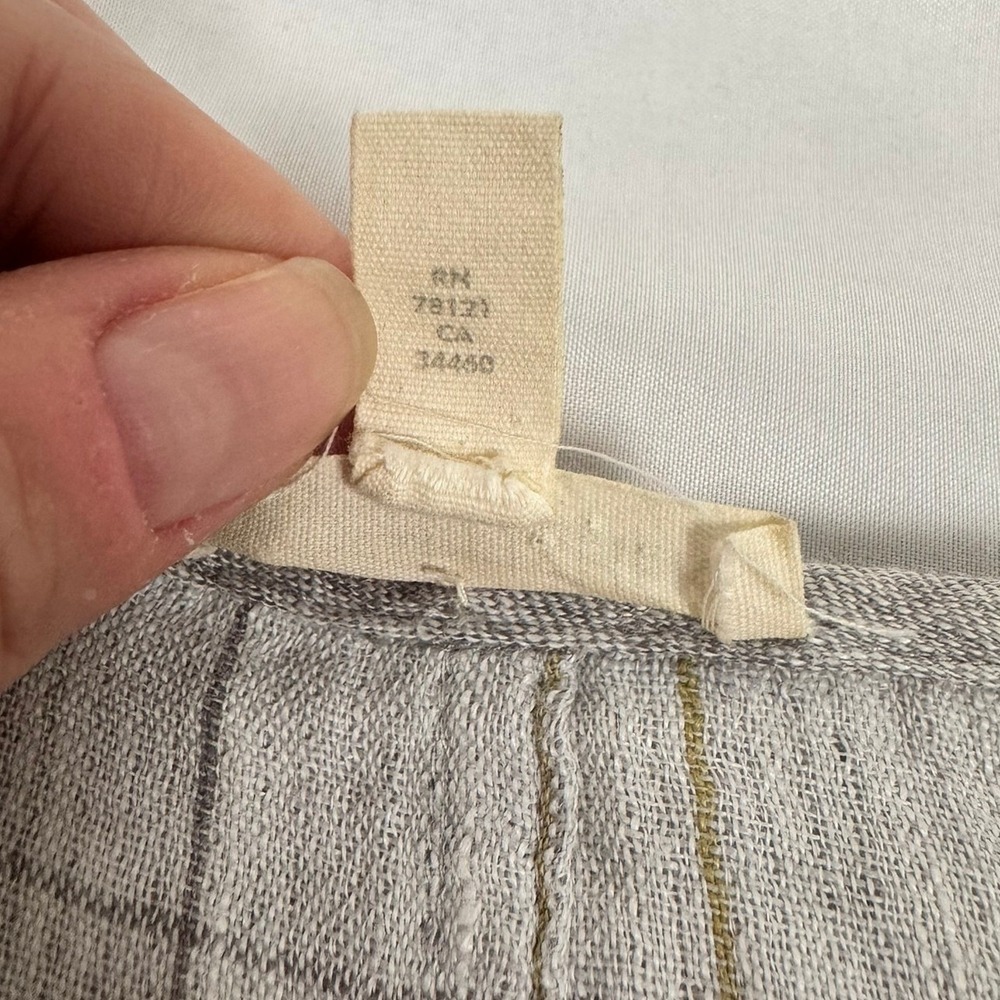 Eileen Fisher Grey Linen Blend Open Front Cardigan Jacket Small Pockets - Picture 9 of 10